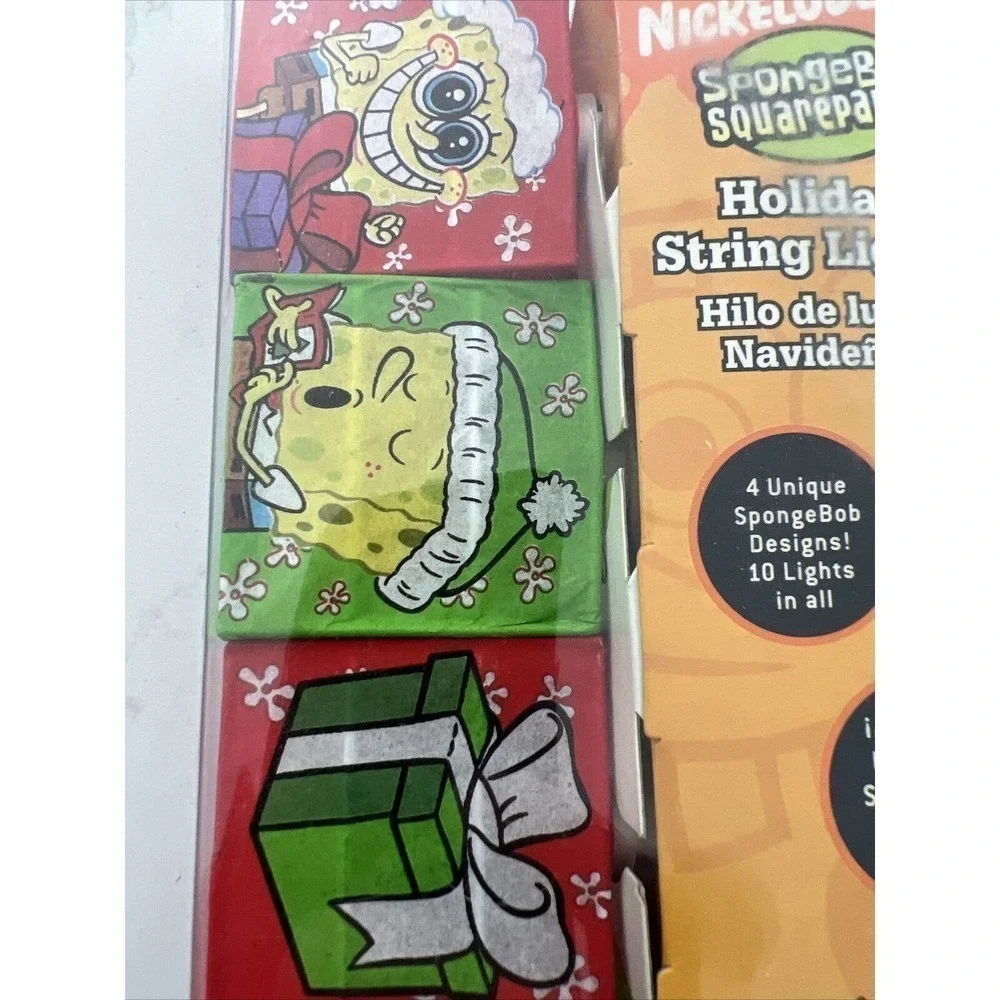 Spongebob Squarepants 12 String Lights Set‎ Holiday Christmas New In Package